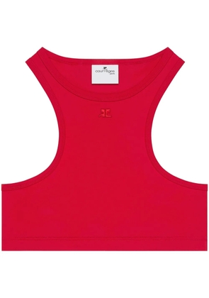 Courrèges racerback crop top - Red
