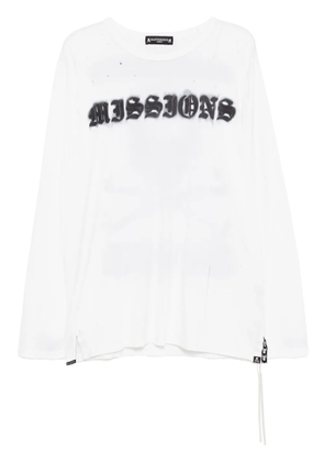 Mastermind World logo print long-sleeves T-shirt - White