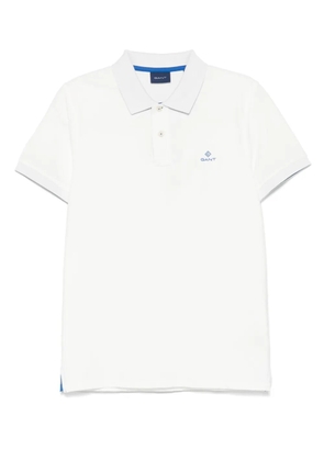 Gant logo-embroidered polo shirt - White