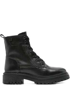Geox lace-up leather boots - Black