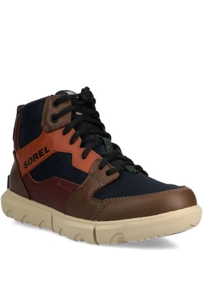 SOREL leather panelled high-top sneakers - Brown