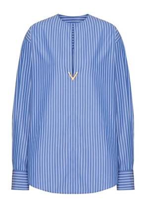 Valentino Garavani VLogo striped blouse - Blue