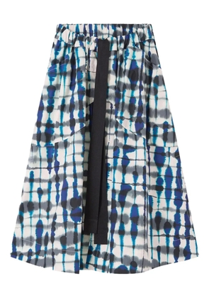 Lee Mathews tie-dye panelled skirt - Blue