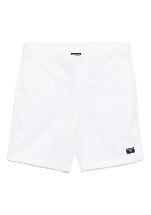 Emporio Armani logo-patch shorts - White