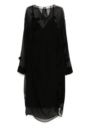 JNBY Rounded collar silk dress - Black