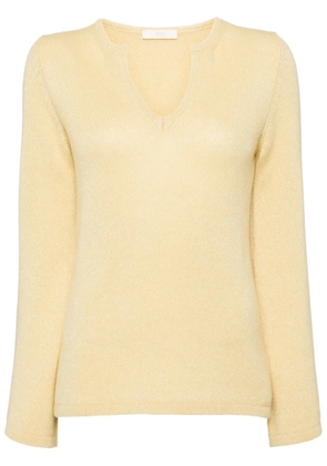 Fedeli Levante split-neck jumper - Yellow