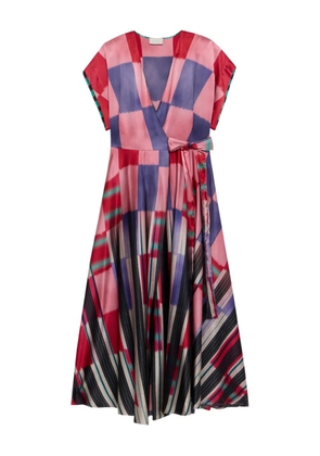 Pierre-Louis Mascia Adana abstract-print wrap dress - Pink