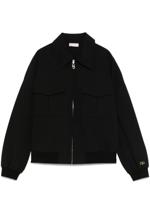LIU JO logo-plaque jacket - Black