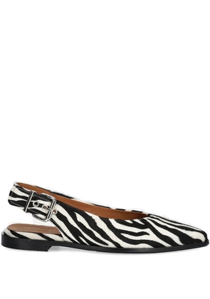 BILLI BI zebra-print slingback shoes - Black