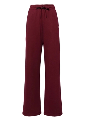 Maison Kitsuné logo patch pants - Red