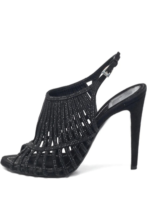 Christian Dior Pre-Owned 120mm crystal-embellished sandals - Black