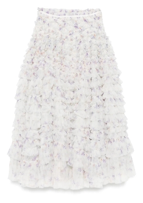 Needle & Thread Ophelia Ditsy Hattie maxi skirt - White
