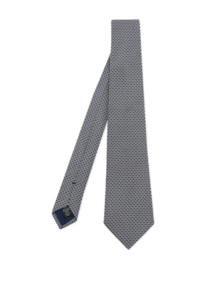 Ermenegildo Zegna Vintage patterned silk tie - Blue