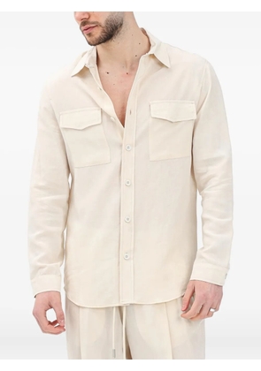 YES LONDON double-pocket long-sleeve shirt - Neutrals