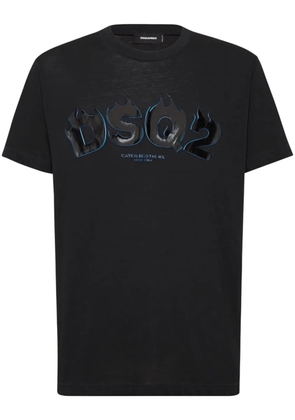 DSQUARED2 logo-stamp T-shirt - Black