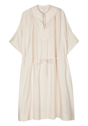 Yves Salomon belted midi dress - Neutrals