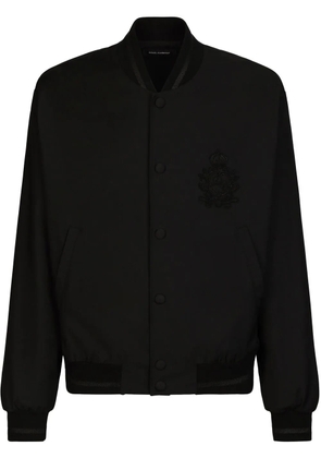 Dolce & Gabbana heraldic-patch bomber jacket - Black