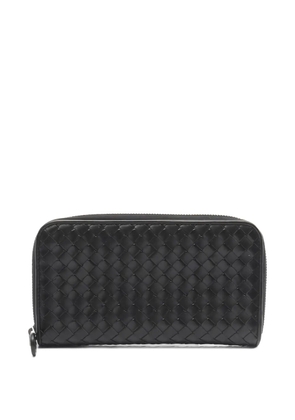 Bottega Veneta Pre-Owned 2000s Intrecciato round zipper wallet - Black
