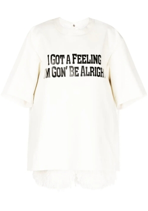 sacai I Got A Feeling layered T-shirt - White