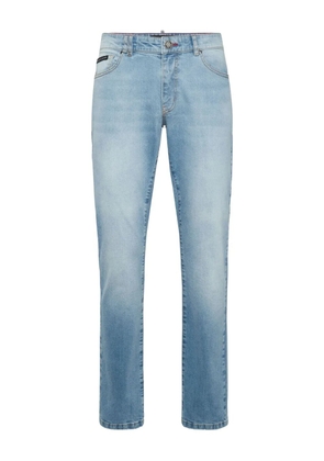 Philipp Plein logo-plaque jeans - Blue