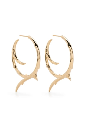 Shaun Leane large Rose Thorn hoop earrings - Gold