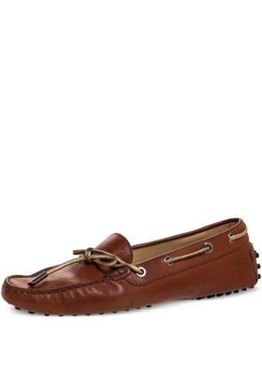 Tod's Vintage bow leather loafers - Brown