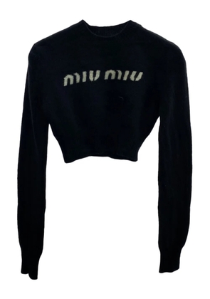 Miu Miu Pre-Owned 2000s cropped sweater - Black