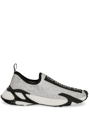 Dolce & Gabbana Fast rhinestone-embellished sneakers - White