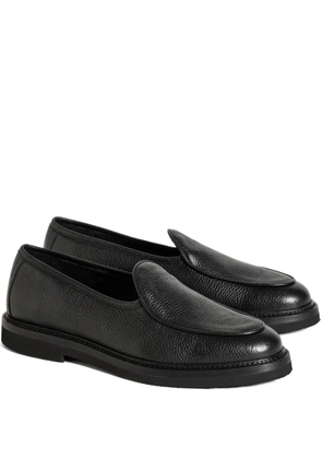Soloviere grained Alexis loafers - Black