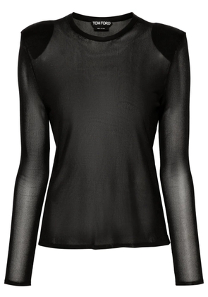 TOM FORD semi-sheer jersey-knit T-shirt - Black
