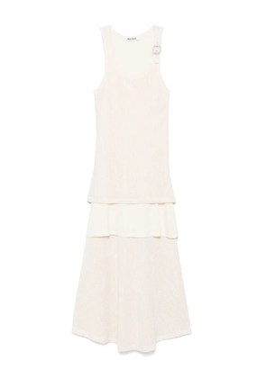 Wales Bonner Serenity midi dress - Neutrals
