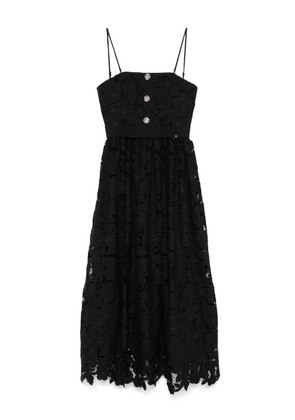 NISSA floral-lace midi dress - Black