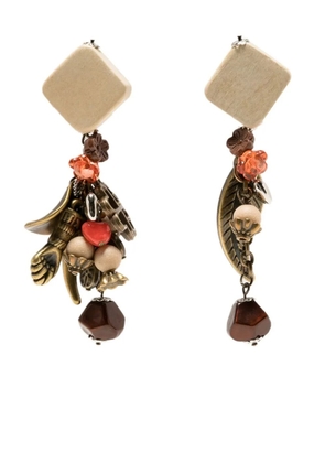 Amir Slama Bijoux charm drop earrings - Brown