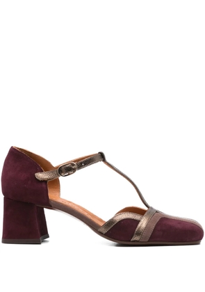 Chie Mihara 60mm t-bar block-heel pumps - Red