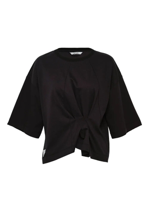 RE CODE gathered-detail T-shirt - Black