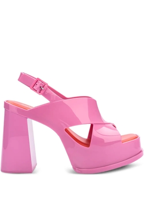 Melissa Dance crossover-strap block-heel sandals - Pink