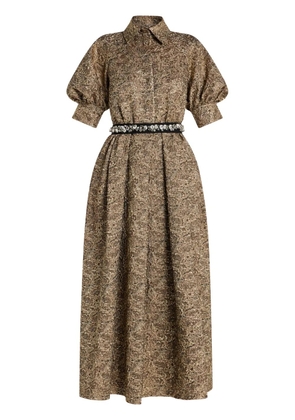 Dice Kayek jacquard maxi dress - Gold