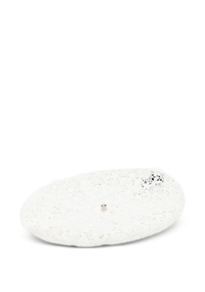 Maison Michel logo-plaque lace beret - White