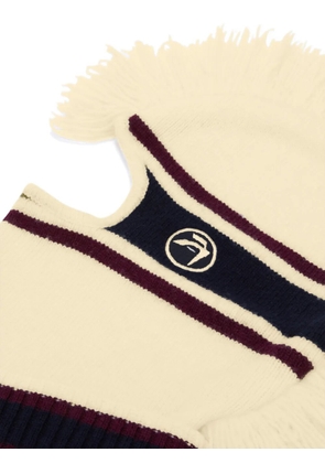 AMBUSH fringed knitted balaclava - Neutrals