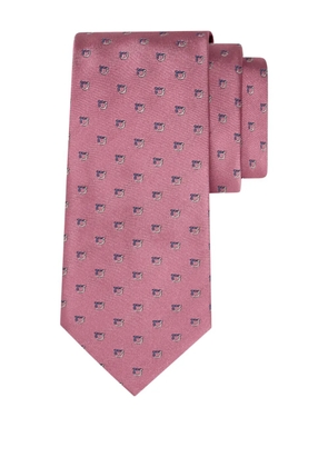 Ferragamo Gancini silk tie - Pink