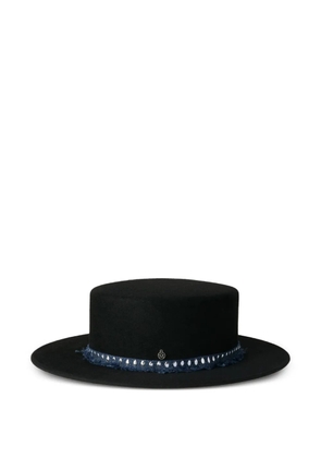 Maison Michel logo-plaque hat - Black