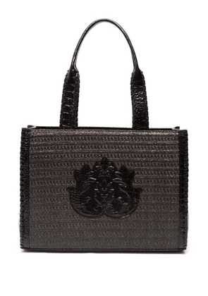 Isla logo-appliqué tote bag - Black