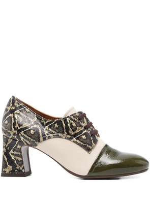 Chie Mihara 70mm Fadri patterned block-heel pumps - Green