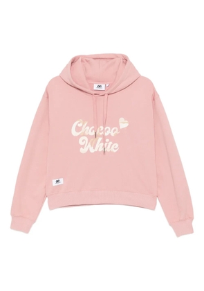 CHOCOOLATE logo-embroidered hoodie - Pink