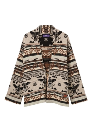 aftermaths wool open cardigan - Brown