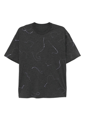 JNBY embroidered cotton T-shirt - Grey