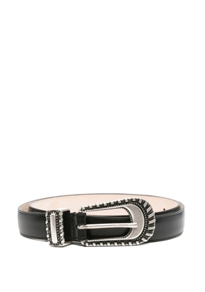 IRO leather buckle belt - Black