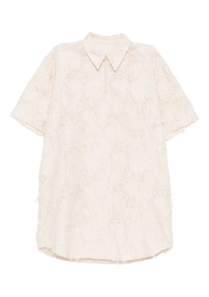 JNBY jacquard short-sleeves dress - Neutrals