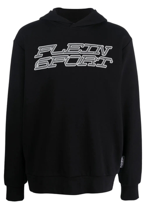 Plein Sport Tiger logo-print hoodie - Black