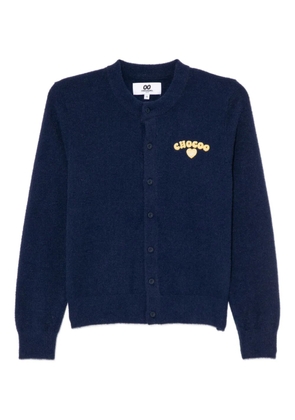 CHOCOOLATE logo-embroidered cardigan - Blue
